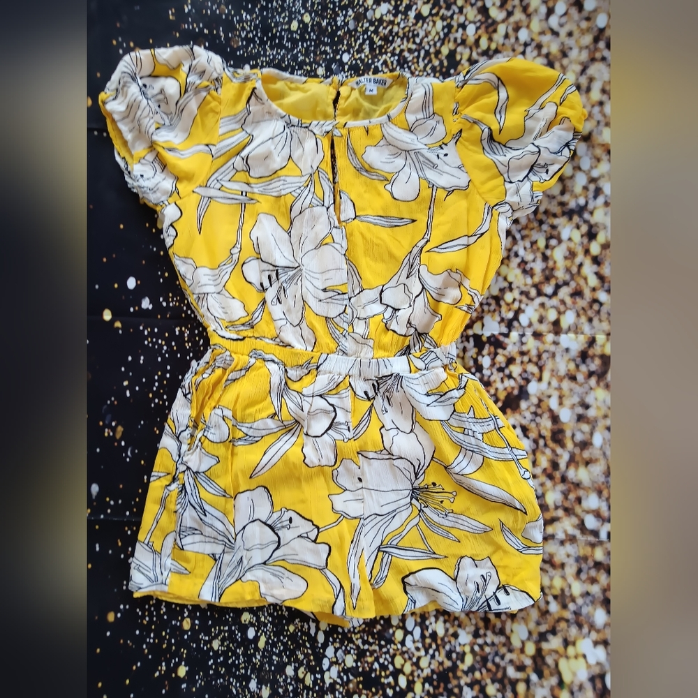 Walter Baker romper with pockets yellow medium